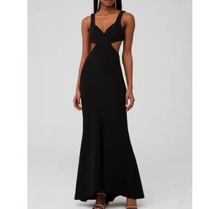 Significant Other Evie Cutout Trumpet Gown in Black